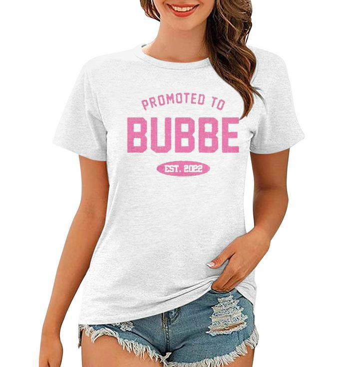 Promoted To Bubbe  Baby Reveal Gift Jewish Grandma Women T-shirt