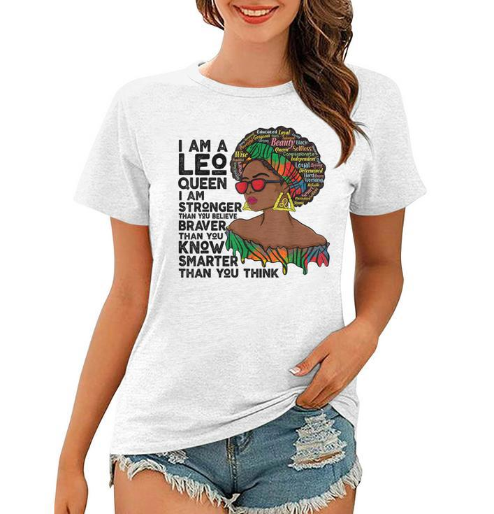 Proud Afro Leo Queen July August Birthday Leo Zodiac Sign  Women T-shirt