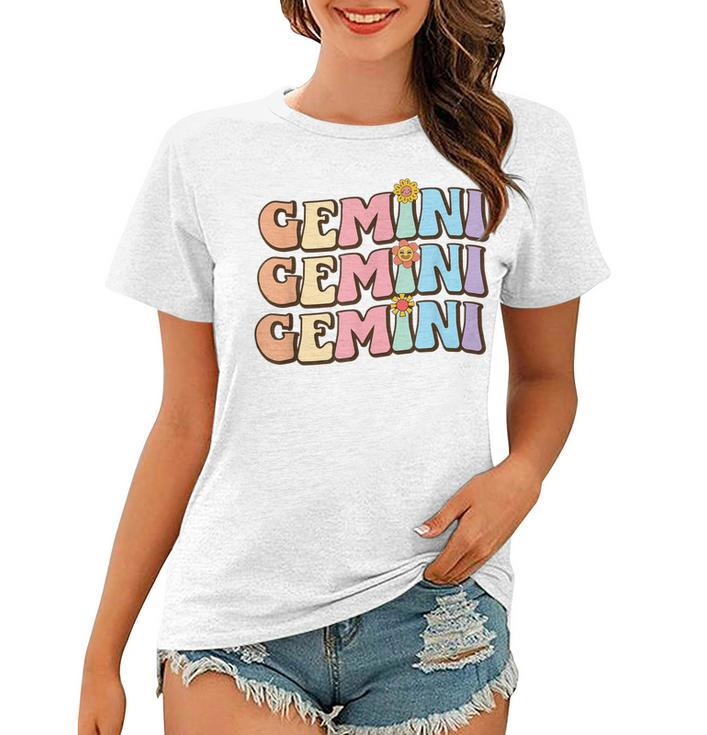 Retro Astrology May Or June Birthday Zodiac Sign Gemini  Women T-shirt