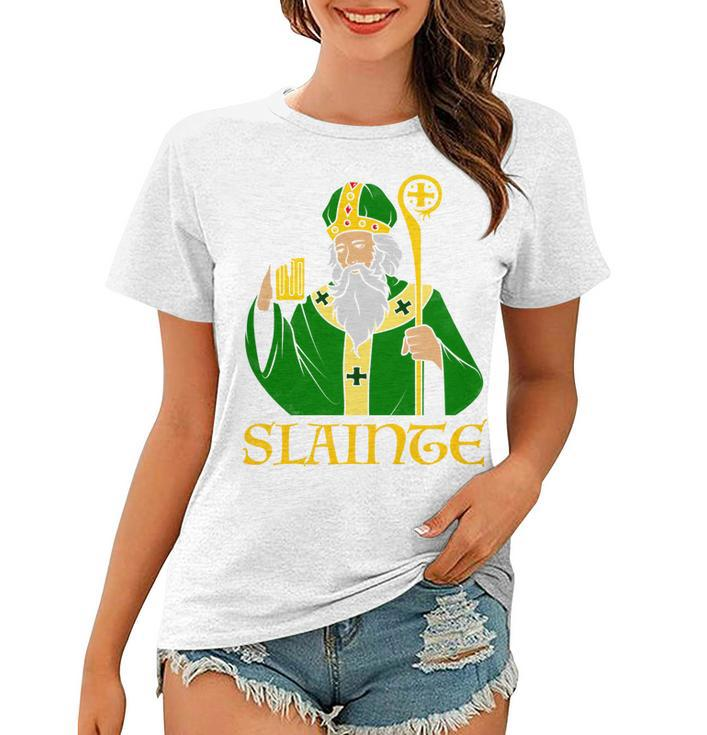 Slainte St Patricks Day Beer Saint Irish Gaelic L Sleeve   Women T-shirt