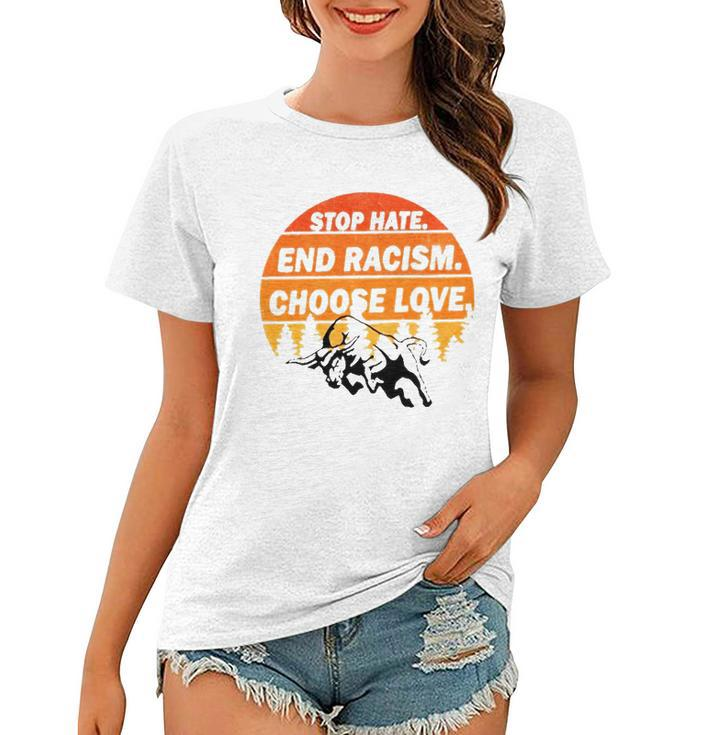 Stop Hate End Racism Choose Love Buffalo Version Women T-shirt