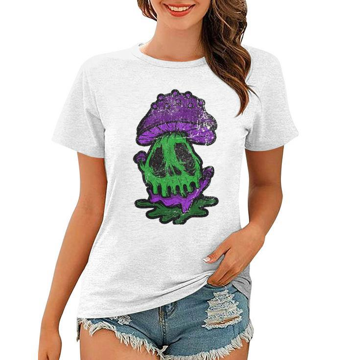 Vintage Psychedelic Monster Mushroom Halloween Trip Costume Women T-shirt