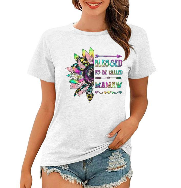 Women Blessed To Be Called Mamaw Sunflower Mothers Day Women T-shirt