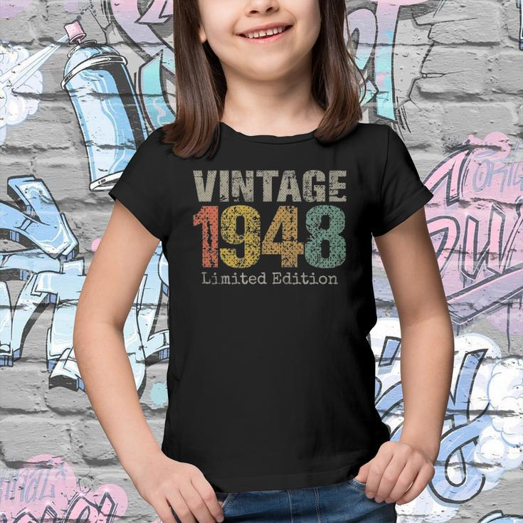 74 Years Old Gifts Vintage 1948 Limited Edition 74Th Birthday Youth T-shirt