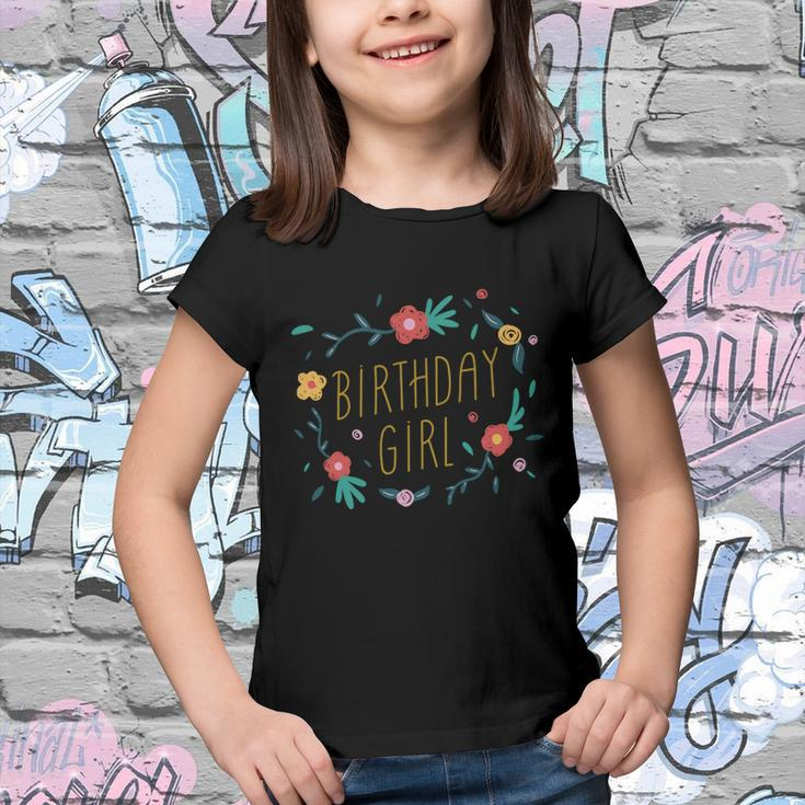 Birthday Girl Floral 1 Youth T-shirt