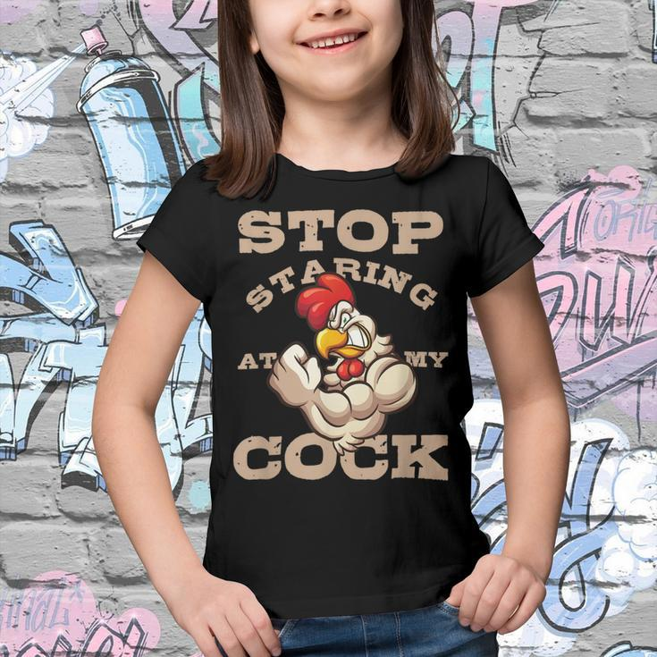 Chicken Chicken Chef Culinarian Cook Chicken Puns Stop Staring At My Cock V3 Youth T-shirt