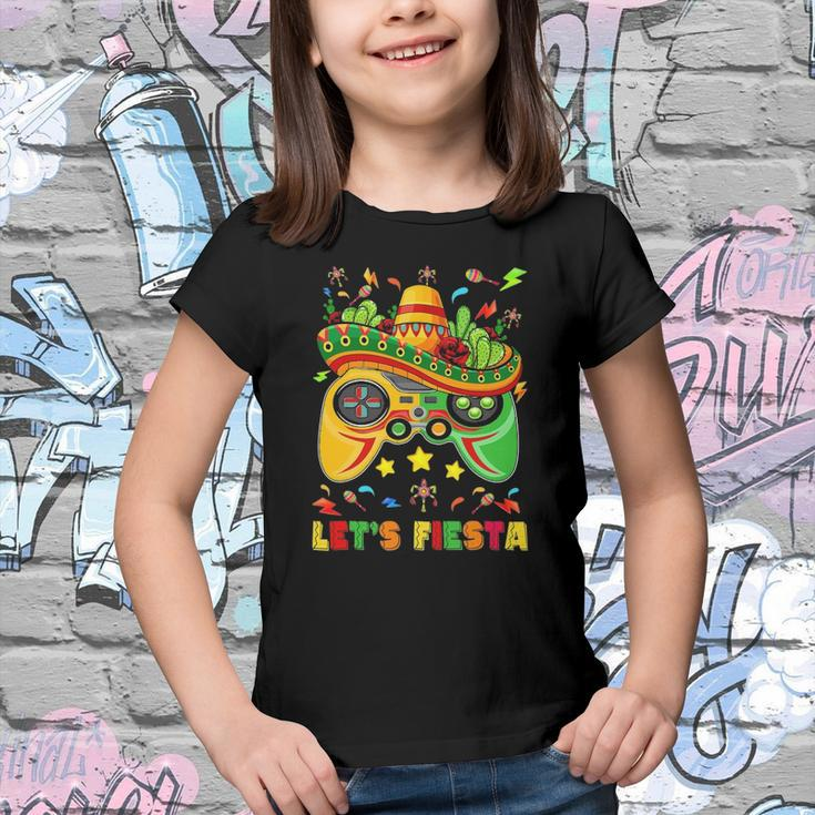 Cinco De Mayo Kids Lets Fiesta Gamer Boy Video Games Youth T-shirt