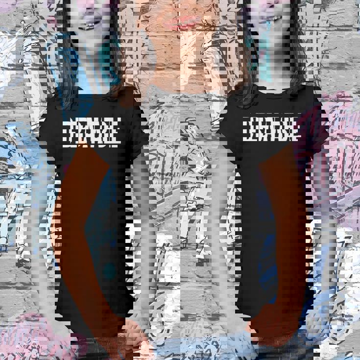 Debatable White Text Humor Funny Youth T-shirt