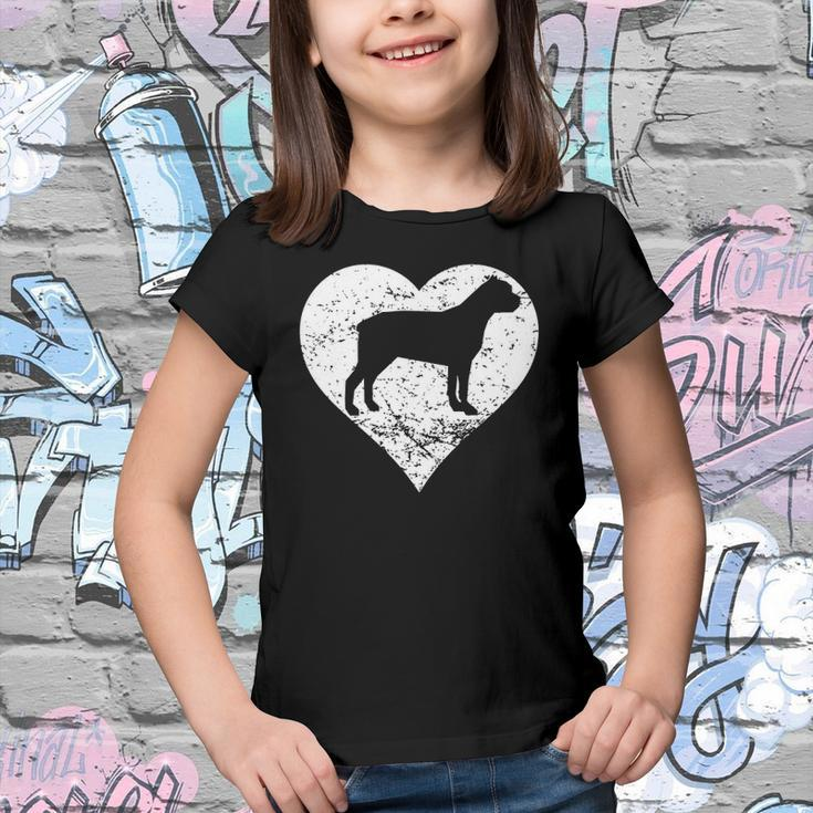 Distressed Cane Corso Heart Dog Owner Graphic Youth T-shirt