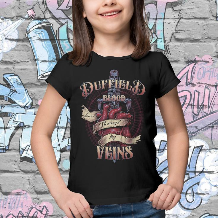 Duffield Blood Runs Through My Veins Name Youth T-shirt