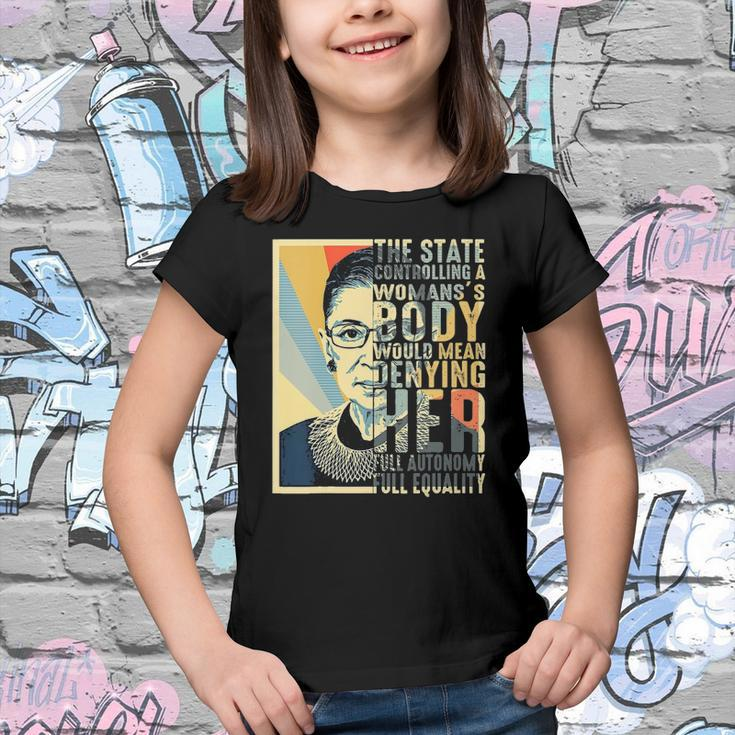Feminist Ruth Bader Ginsburg Pro Choice My Body My Choice Youth T-shirt