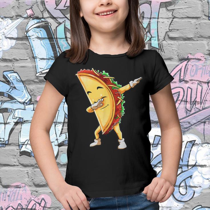 Funny Dabbing Taco Cinco De May Mexican Food Youth T-shirt