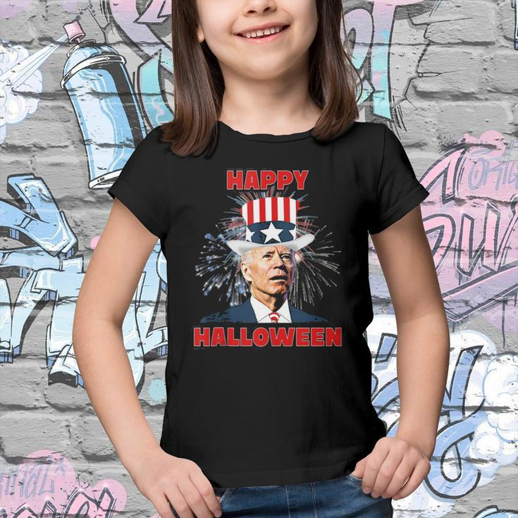 Funny Joe Biden Happy Halloween For Fourth Of July Youth T-shirt