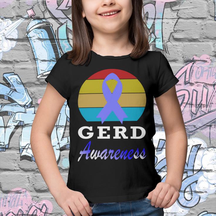 Gerd Awareness Vintage Periwinkle Blue Ribbon Gastroesophageal Reflux Disease Gerd Awareness Youth T-shirt