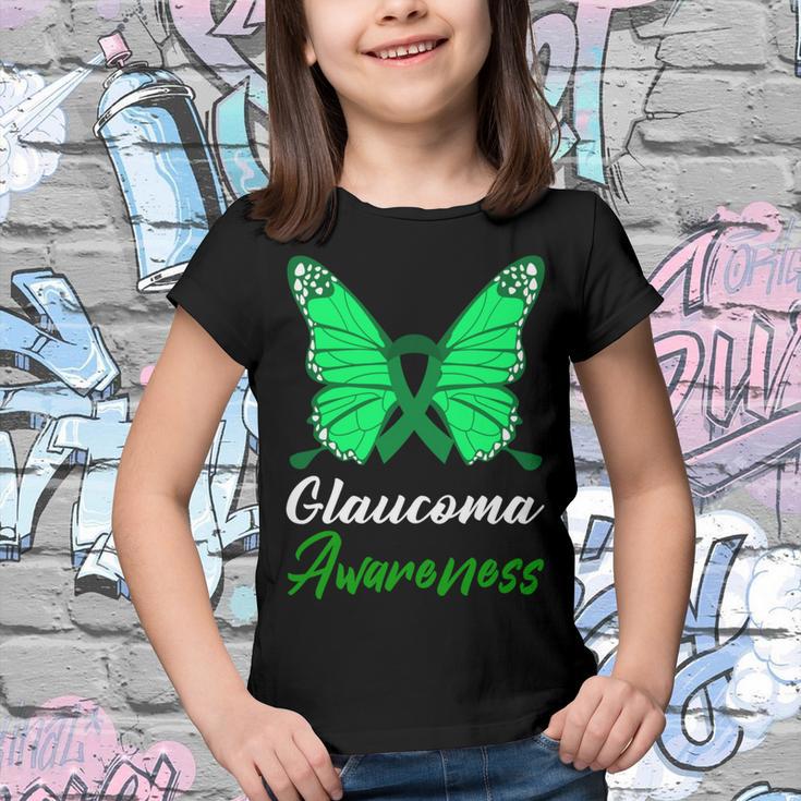 Glaucoma Awareness Butterfly Green Ribbon Glaucoma Glaucoma Awareness Youth T-shirt