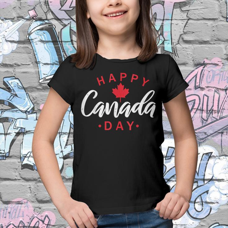 Happy Canada Day Funny Maple Leaf Canadian Flag Kids Youth T-shirt