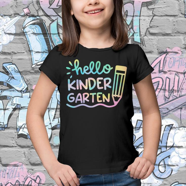 Hello Kindergarten Tie Dye Teachers Kids Back To School Youth T-shirt