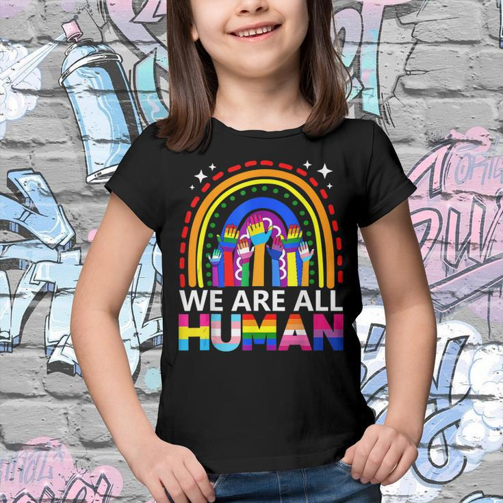 Human Lgbt Flag Gay Pride Month Transgender Rainbow Lesbian Youth T-shirt