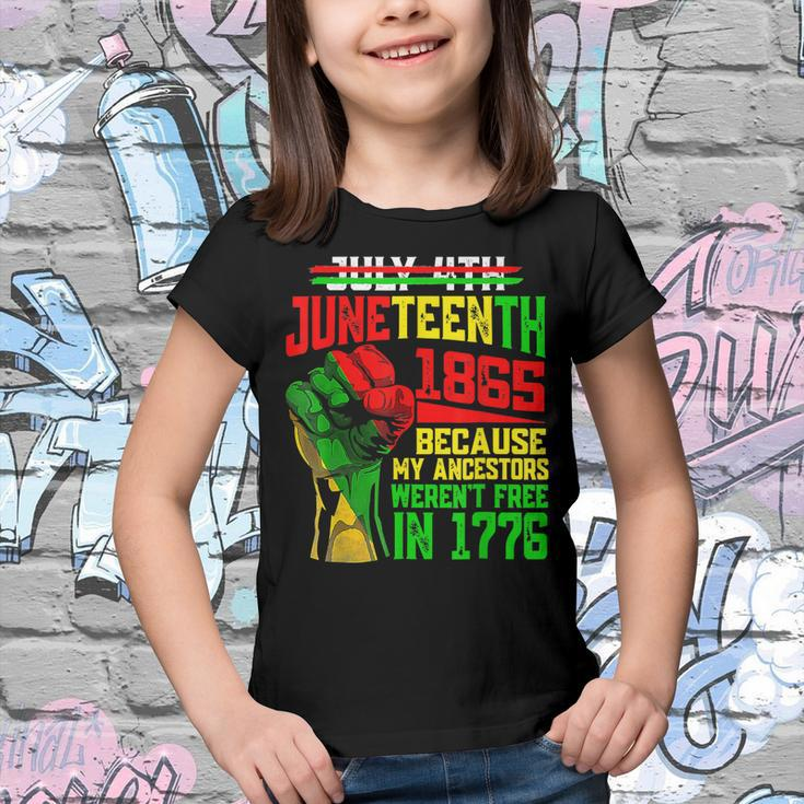 July 4Th Junenth 1865 Because My Ancestors Mens Girls Youth T-shirt