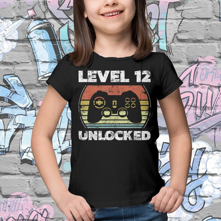 Level 12 Unlocked Funny Video Gamer 12Th Birthday Youth T-shirt