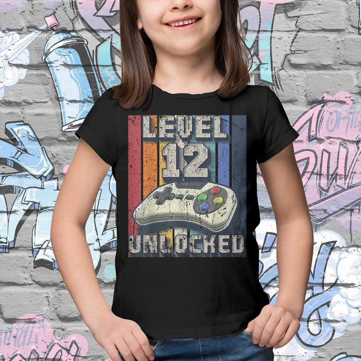 Level 12 Unlocked Video Game 12Th Birthday Gamer Boys Youth T-shirt