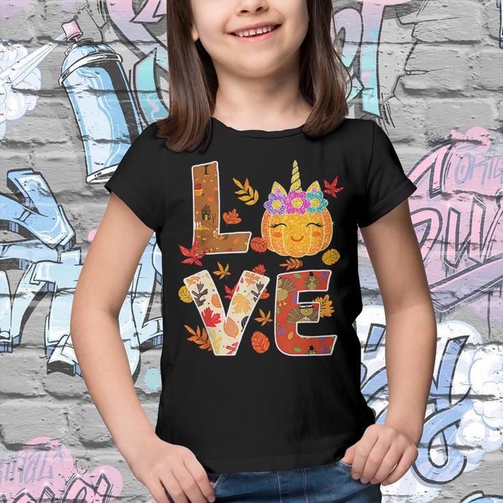 Love Unicorn Turkey Thanksgiving Happy 15 Shirt Youth T-shirt