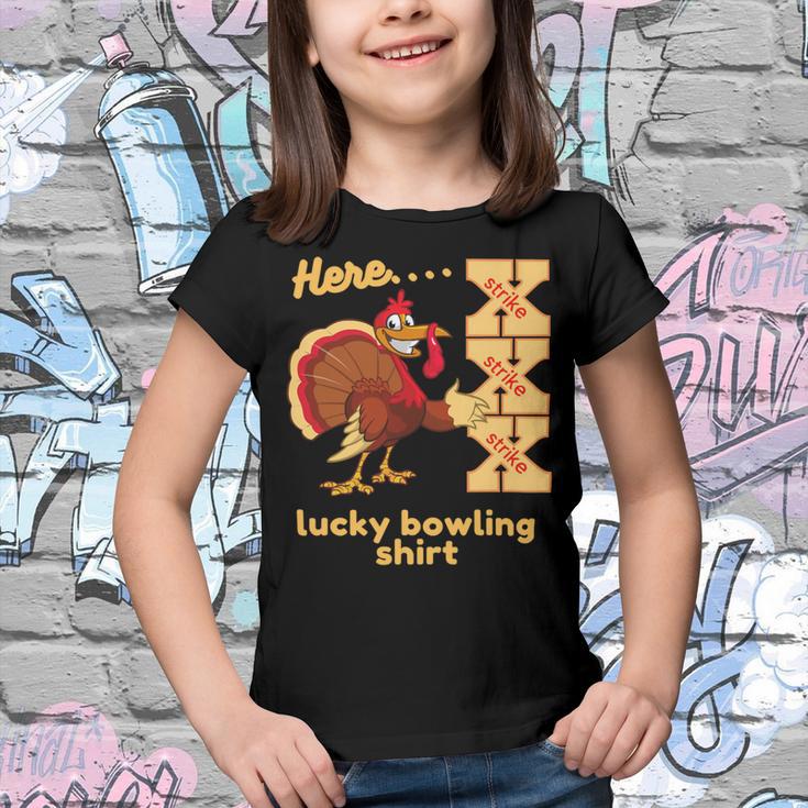 Lucky Bowling Here Turkey Strike 11 Shirt Youth T-shirt