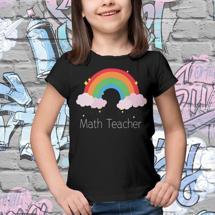 Math Teacher With Rainbow Design Youth T-shirt