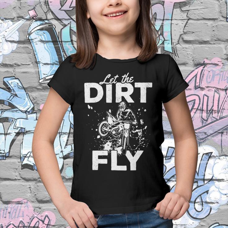 Motorcycle Let The Dirt Fly Dirtbike 494 Shirt Youth T-shirt