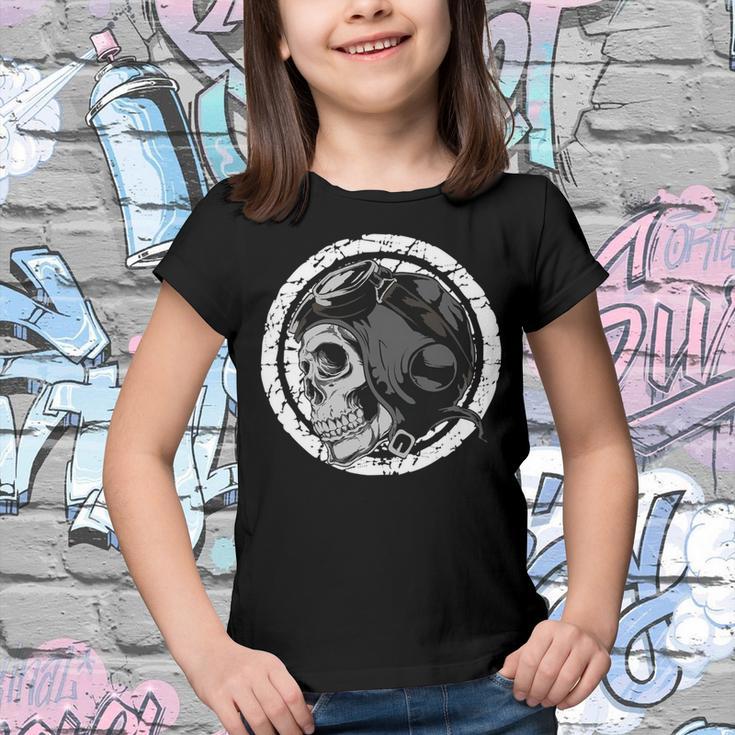 Motorcycle Skull With Helmet Dreaming 472 Shirt Youth T-shirt