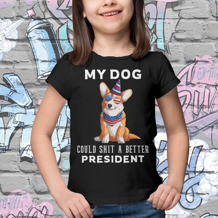 My Dog Could Shit A Better President Corgi Lover Anti Biden V2 Youth T-shirt