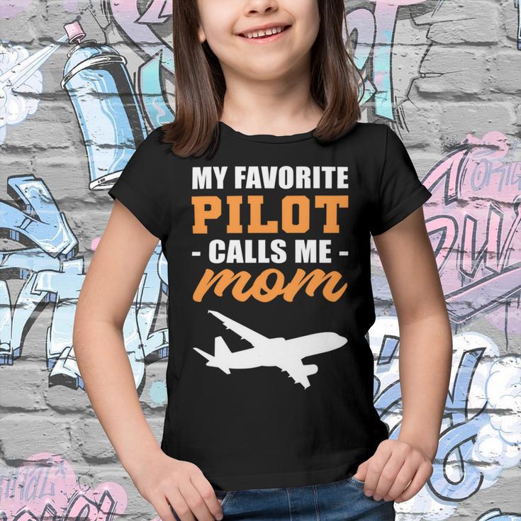 My Favorite Pilot Calls Me Mom - Airplane Son Youth T-shirt