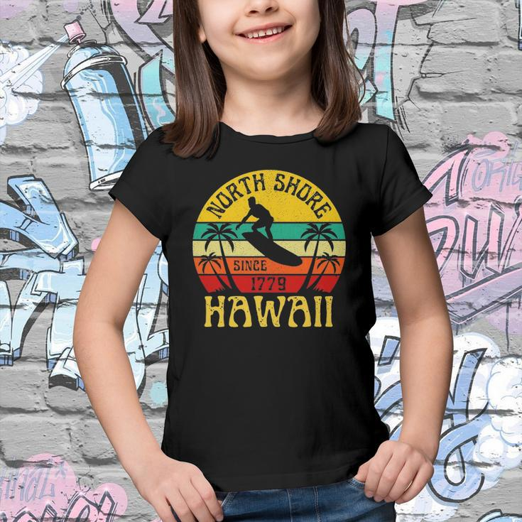 North Shore Beach Hawaii Surfing Surfer Ocean Vintage Youth T-shirt