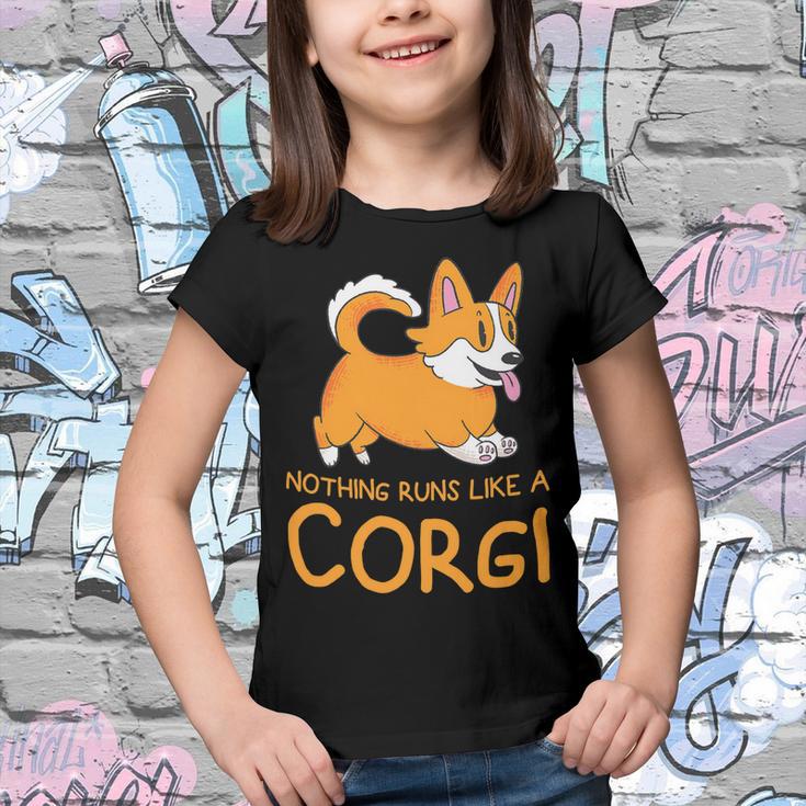 Nothing Runs Like A Corgi Funny Animal Pet Dog Lover Youth T-shirt