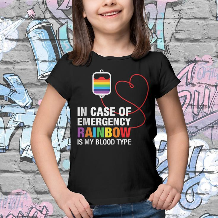 Pride Month Rainbow Is My Blood Type Lgbt Flag Youth T-shirt
