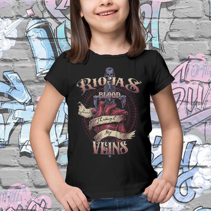 Riojas Blood Runs Through My Veins Name Youth T-shirt