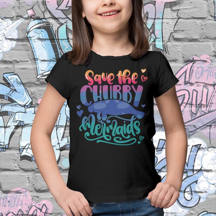 Save The Chubby Mermaids Funny Mermaid Youth T-shirt