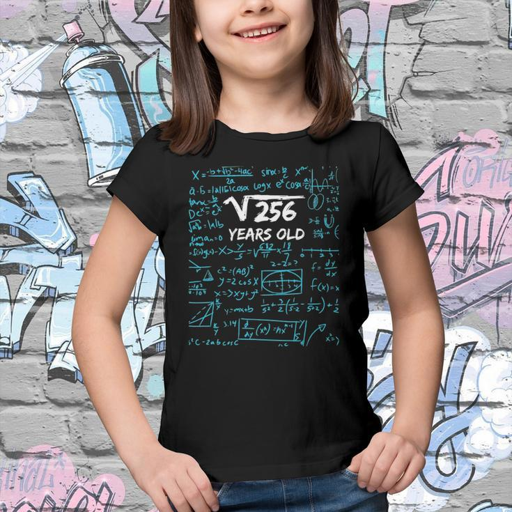 Square Root Of 256 16Th Birthday 16 Years Old Gift Youth T-shirt