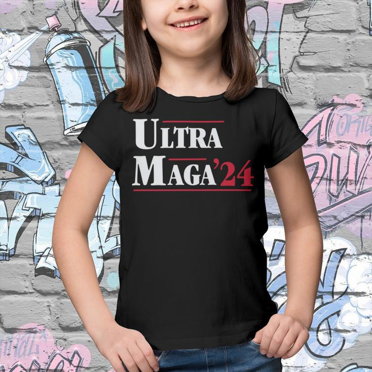 Ultra Maga Retro Style Red And White Text Youth T-shirt