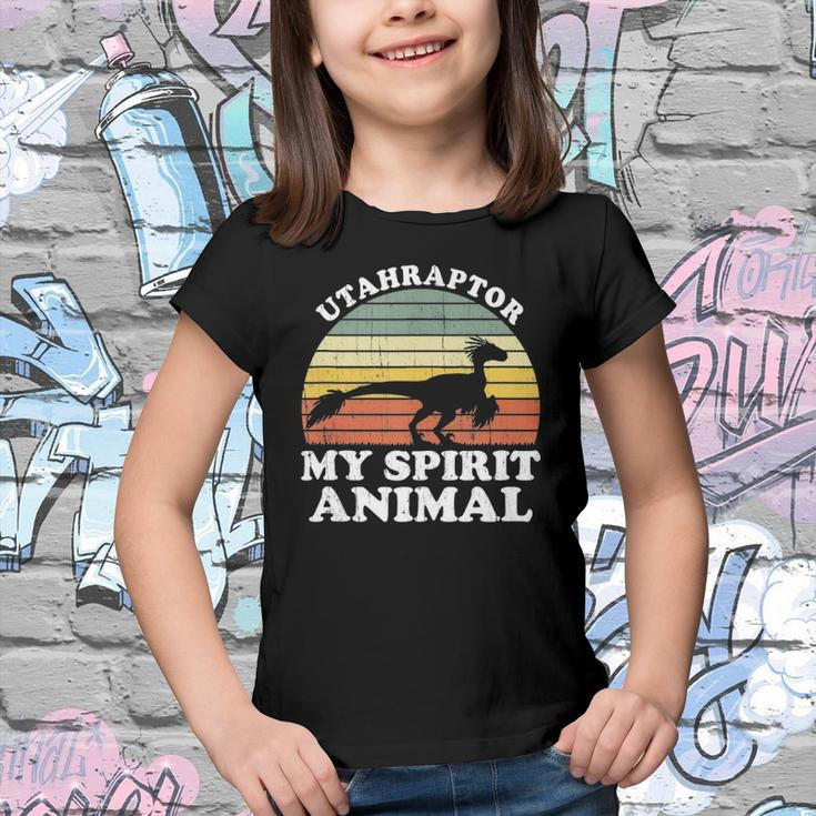 Utahraptor Dinosaur Spirit Animal Paleontologist Youth T-shirt