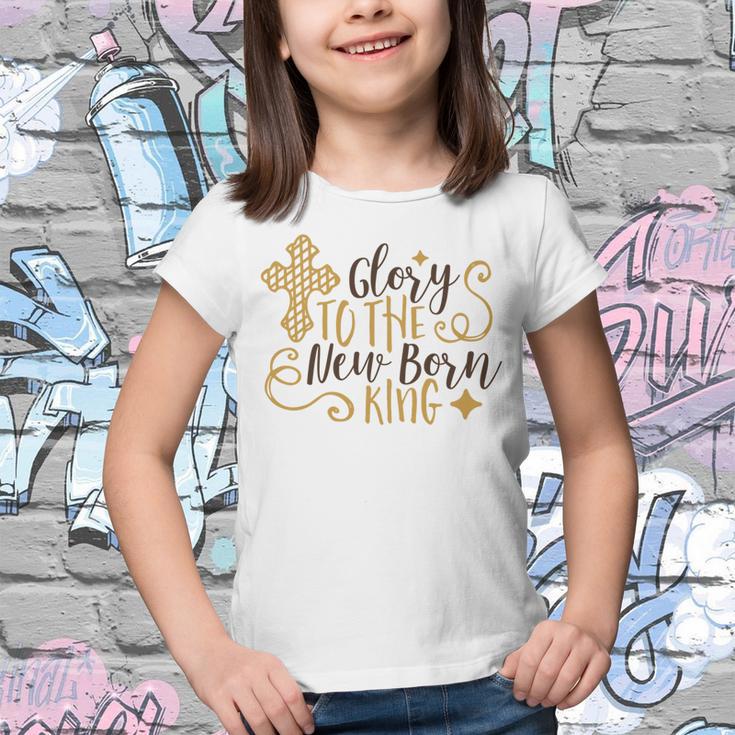 Baby Shower Text Design Glory To The New Born Youth T-shirt