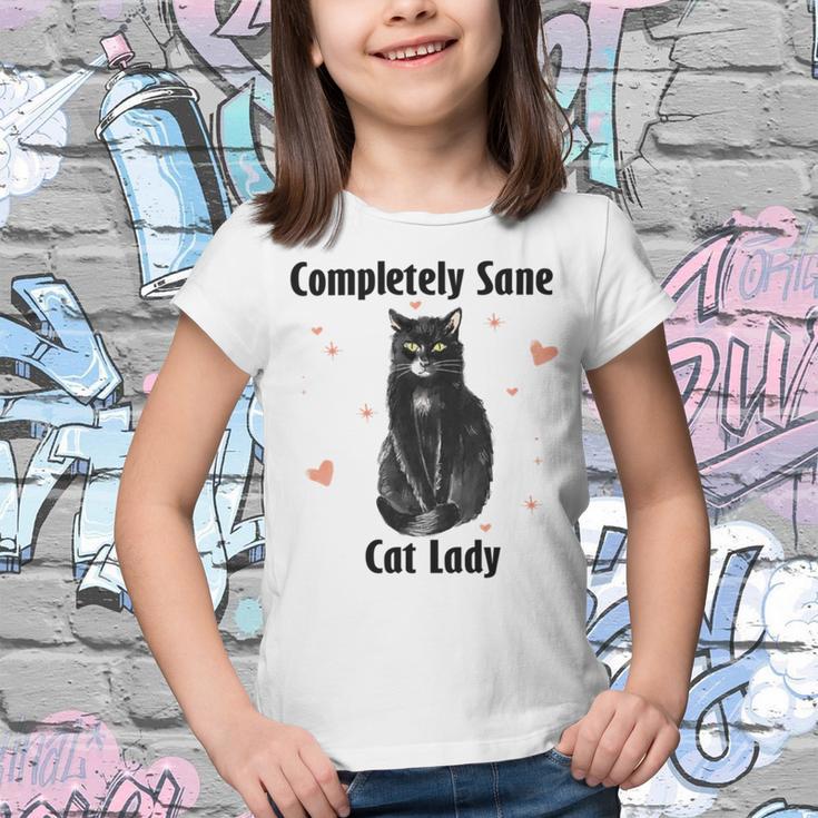 Completely Sane Cat Lady Cat Lover Cute Kitty Youth T-shirt