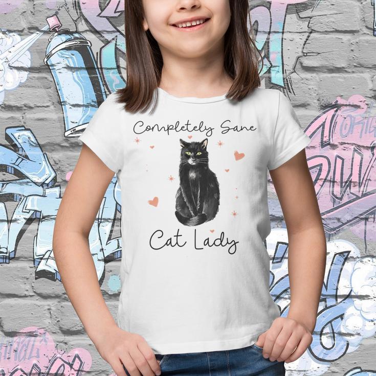 Completely Sane Cat Lady Cat Lover Youth T-shirt