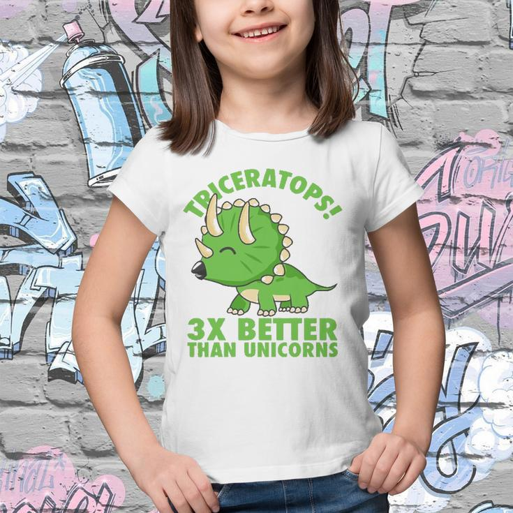 Cool Triceratops 3X Better Than Unicorns Funny Dinosaur Gift Youth T-shirt