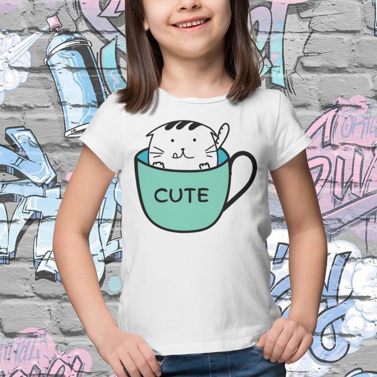 Cute Cat In Mug Youth T-shirt