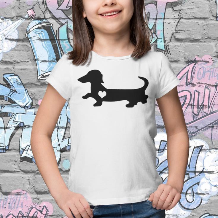 Dachshund Heart Dog Lover Youth T-shirt