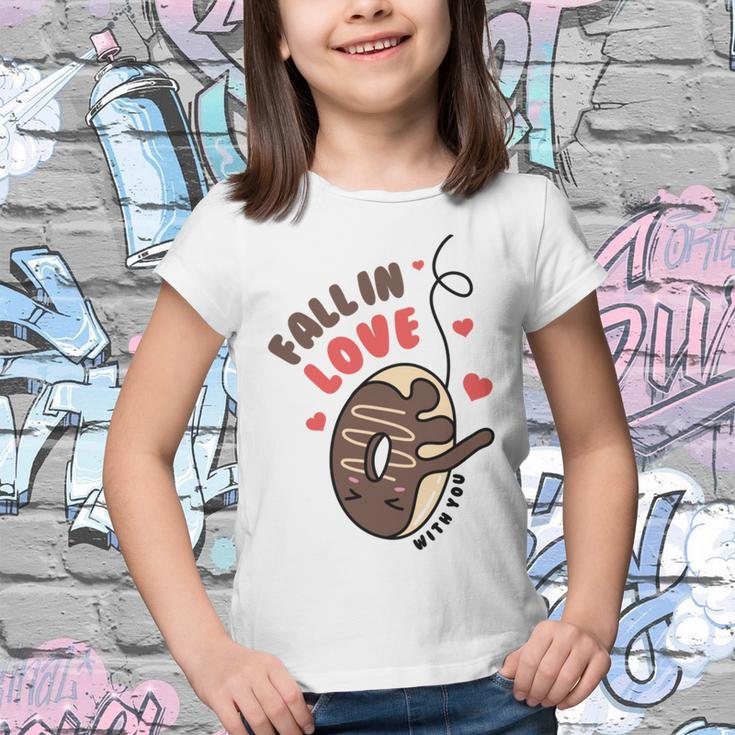 Funny Donut Fall In Love Youth T-shirt