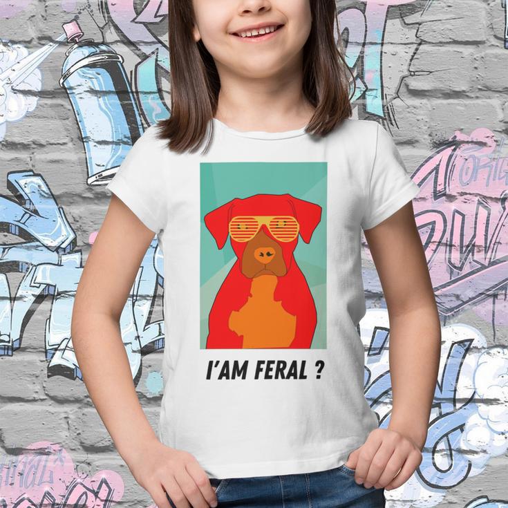 I Am Feral Coll Red Dog Youth T-shirt