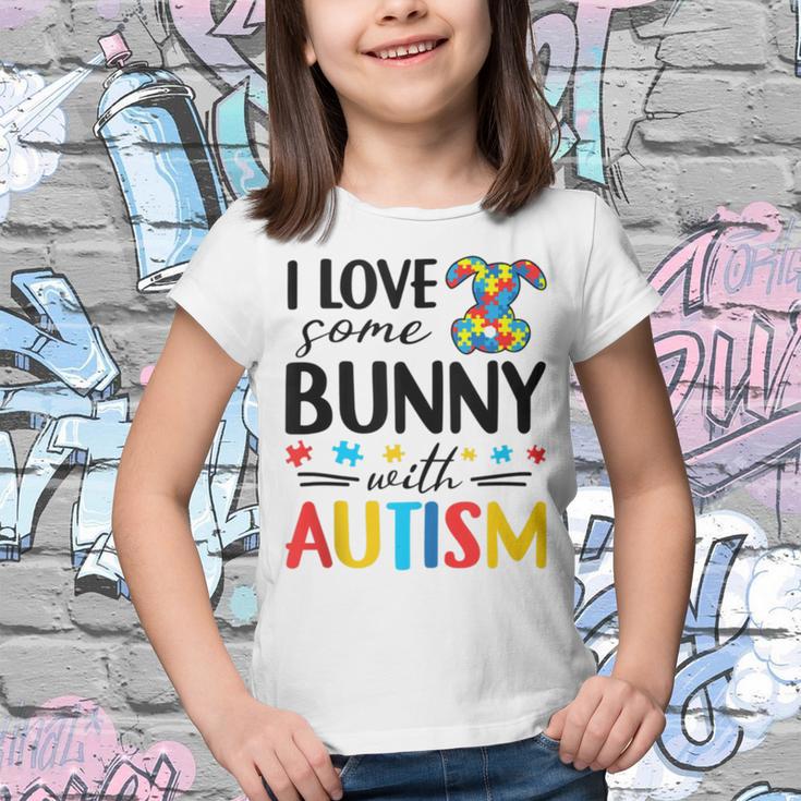 I Love Some Bunny With Autism Youth T-shirt