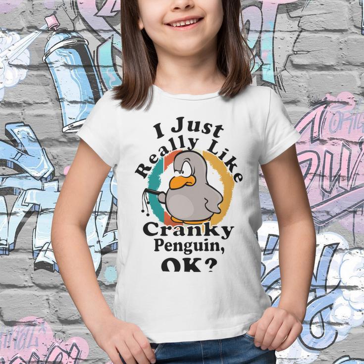 I Really Like Cranky Penguin Ok Youth T-shirt